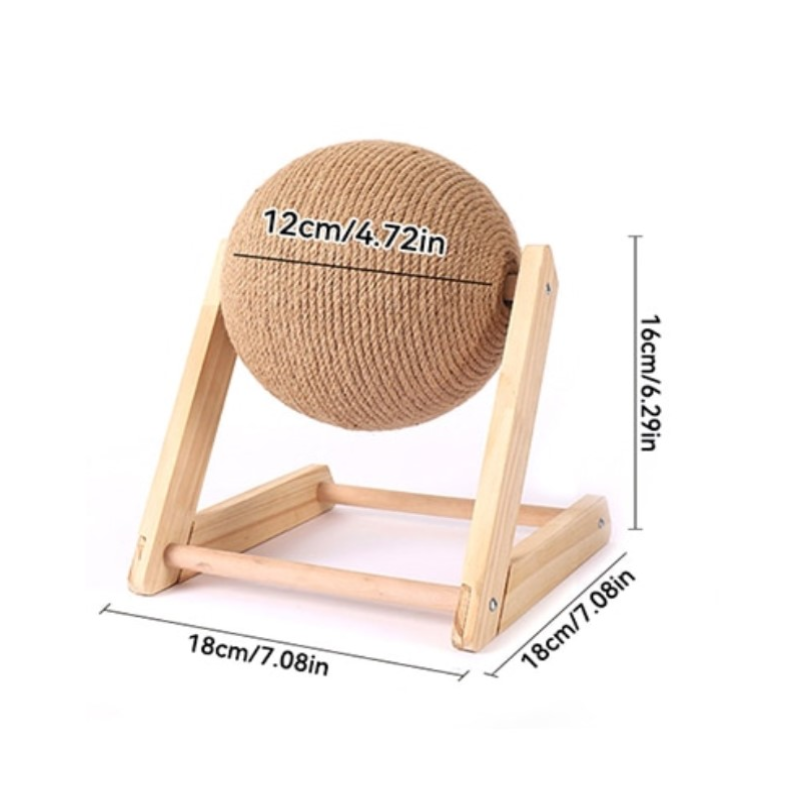 Boule à Gratter pour Chat, jouet de chaton, en sisal résistant à l'usure, Accessoire pour Chat-6-Petmonde