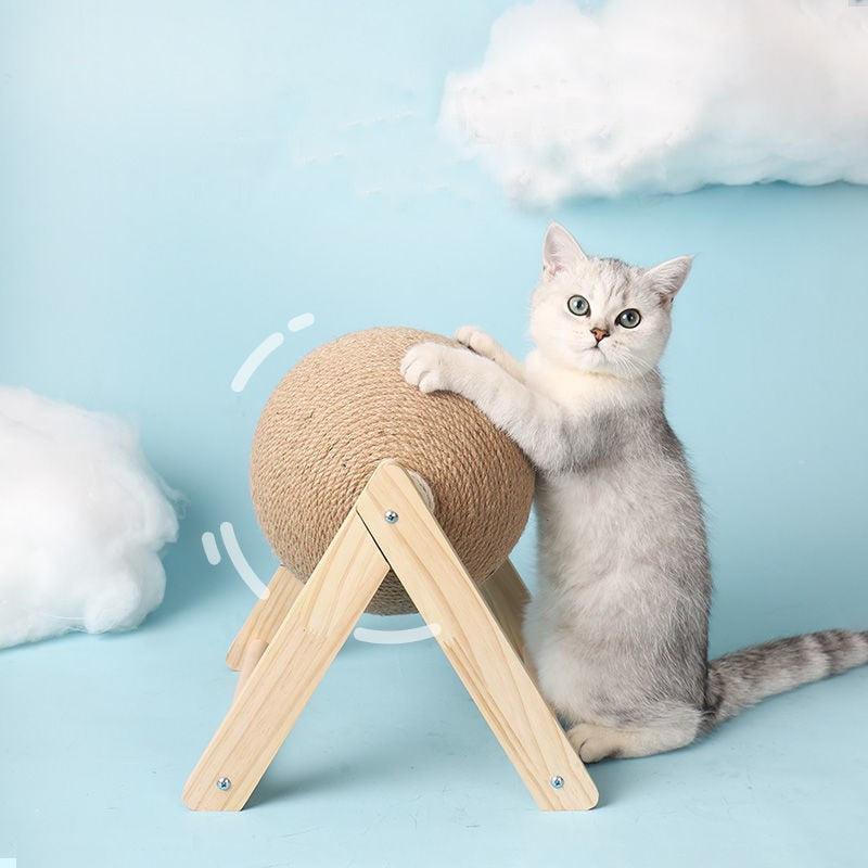 Boule à Gratter pour Chat, jouet de chaton, en sisal résistant à l'usure, Accessoire pour Chat-1-Petmonde