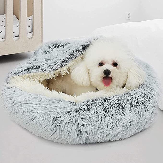 Lit en Peluche Chaud pour Chat et Chien - Panier de Couchage Confortable-5-Petmonde