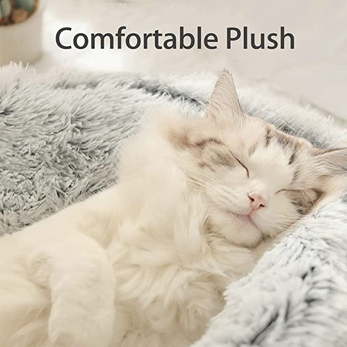 Lit en Peluche Chaud pour Chat et Chien - Panier de Couchage Confortable-6-Petmonde
