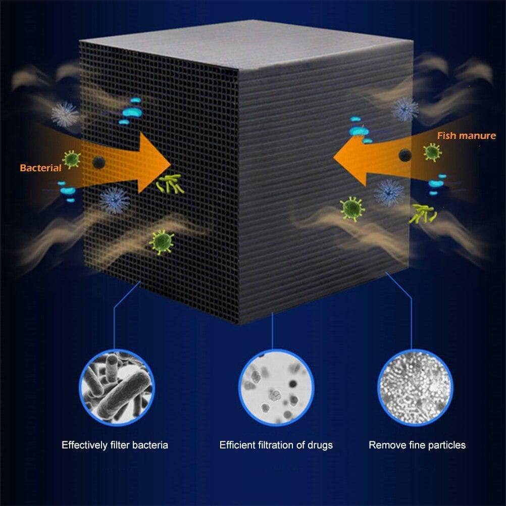 Cube de charbon actif purificateur d'eau filtration biologique-2-Petmonde
