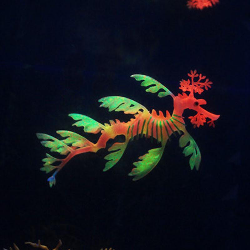 Dragon fluorescent en silicone lumineux suspendu flottant décoration d'aquarium-4-Petmonde