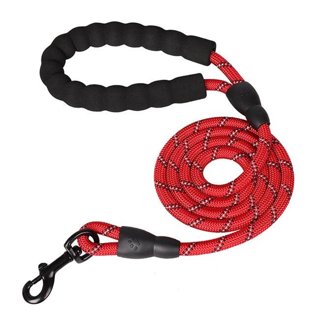 Laisse en corde d'escalade solide réfléchissante pour chien longeur 1.5 mètres diamètre 1 cm-3-Petmonde