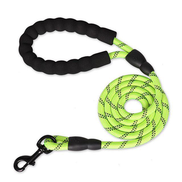 Laisse en corde d'escalade solide réfléchissante pour chien longeur 1.5 mètres diamètre 1 cm-2-Petmonde