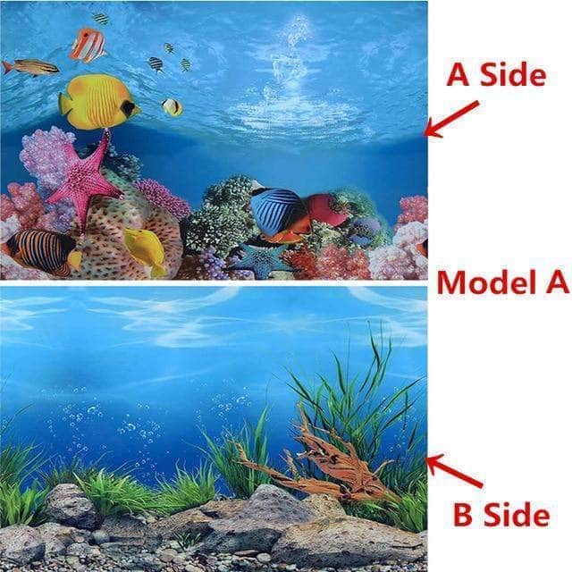 Mur de fond décoration d'aquarium double face paysage fond d'aquarium-2-Petmonde