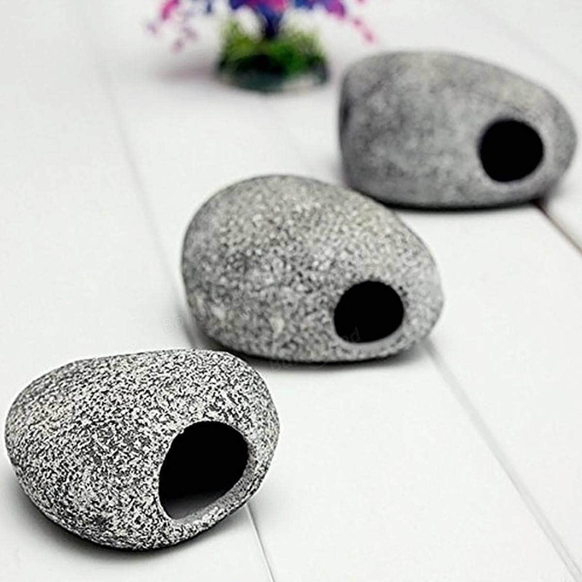 Ornement accessoire aquarium grotte en céramique pour poissons cichlides crevettes-2-Petmonde