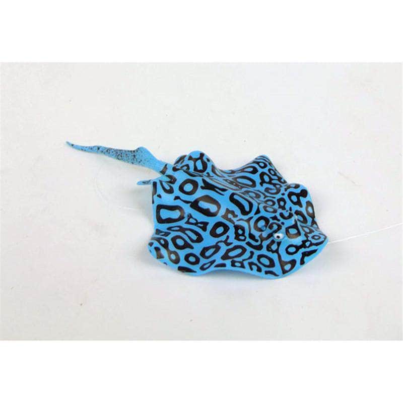 Ornement raie fluorescente en silicone décoration flottante suspendue d'aquarium-4-Petmonde