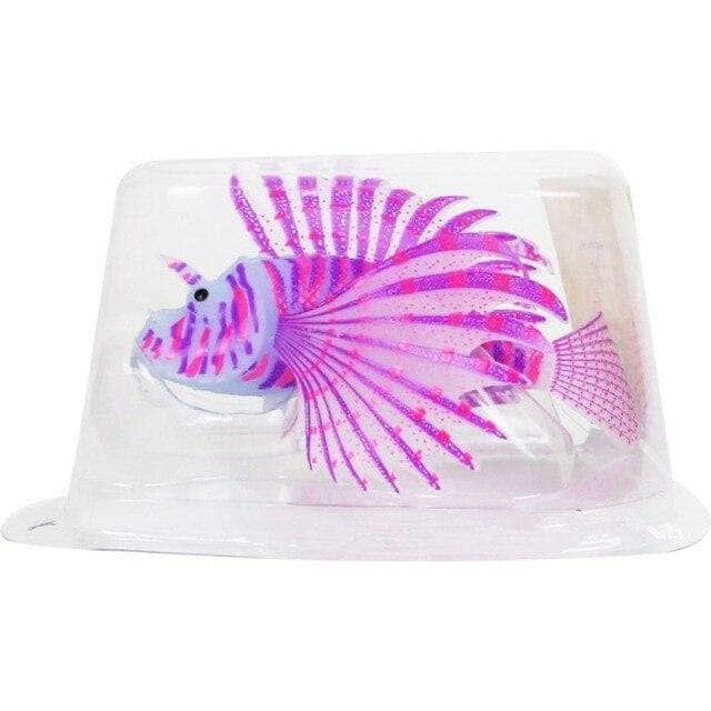 Poisson-lion flottant fluorescent en silicone rascasse volante décoration aquarium-7-Petmonde