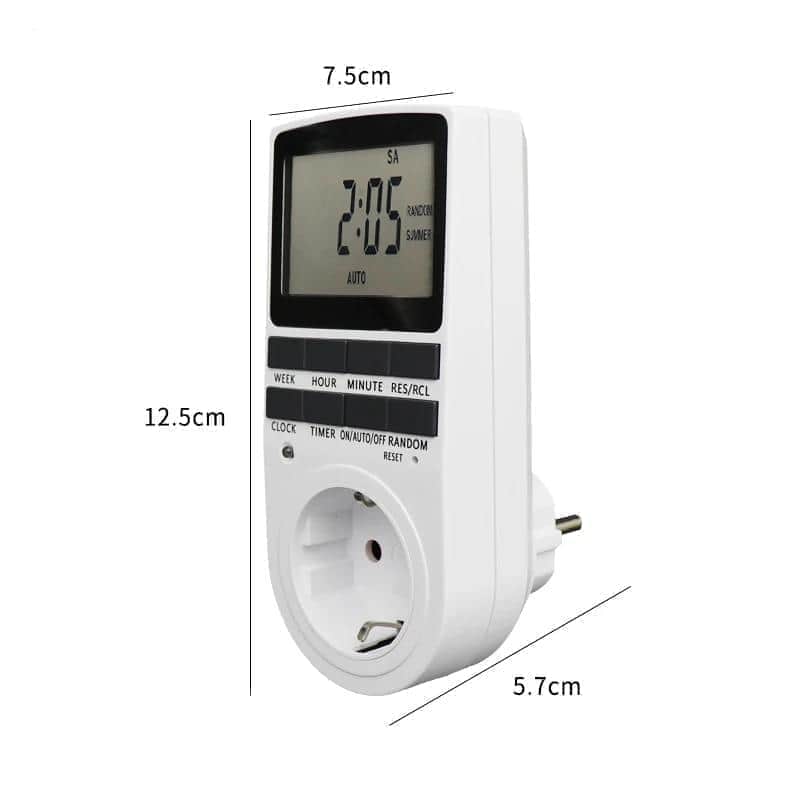 Prise automatique programmable minuterie avec affichage LCD-2-Petmonde