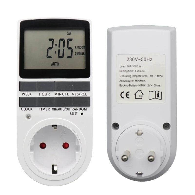 Prise automatique programmable minuterie avec affichage LCD-4-Petmonde