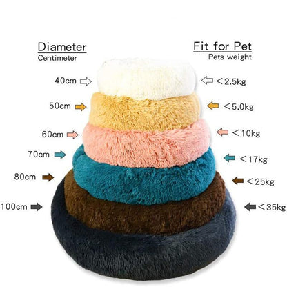 Lit Rond Ultra Doux et Lavable pour Chien et Chat - Lit Donut Confortable-24-Petmonde