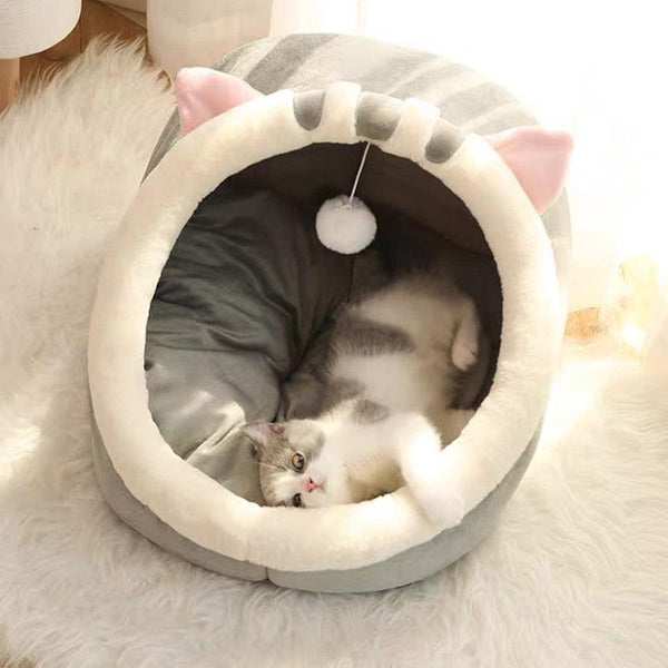 Lits pour chats lit semi-fermé pour chats canapé-lit chat manoquin