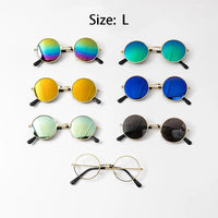 Petmonde-Lunettes de soleil rondes pour chats, lunettes réfléchissantes pour petits chiens, Accessoires parfaits pour photos--Petmonde