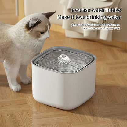 Fontaine à Eau Électrique pour Chat - 3 Litres, Filtre Intégré, Fonction de Recirculation Automatique et Distributeur Silencieux-1-Petmonde