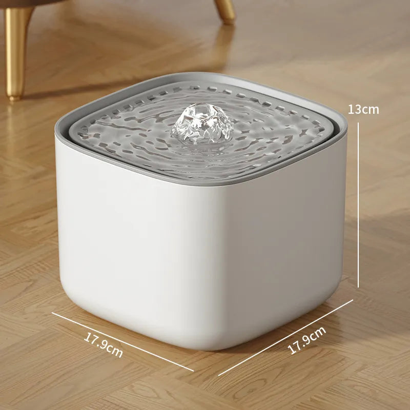 Fontaine à Eau Électrique pour Chat - 3 Litres, Filtre Intégré, Fonction de Recirculation Automatique et Distributeur Silencieux-7-Petmonde