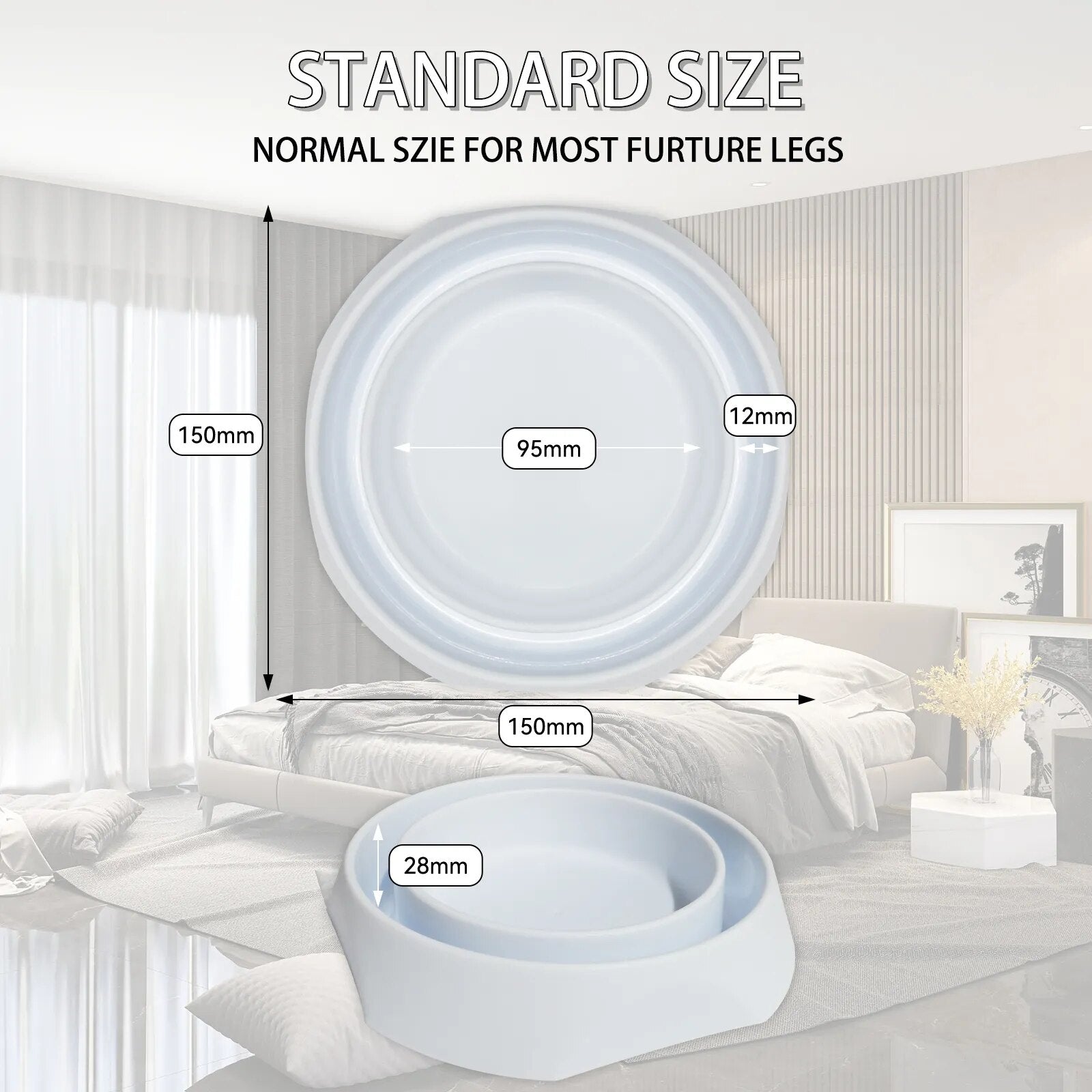 Intercepteurs pour Punaises de Lit Bed Bug Blocker Pro, Pièges à Punaises de Lit, Dispositif de Capture et de Détection pour Pieds de Lit - Lot de 12-2-Petmonde