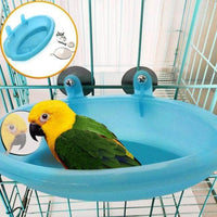 Petmonde-Baignoire accrochable pour perruche perroquet avec miroir accessoire pour oiseaux-oiseau--Petmonde