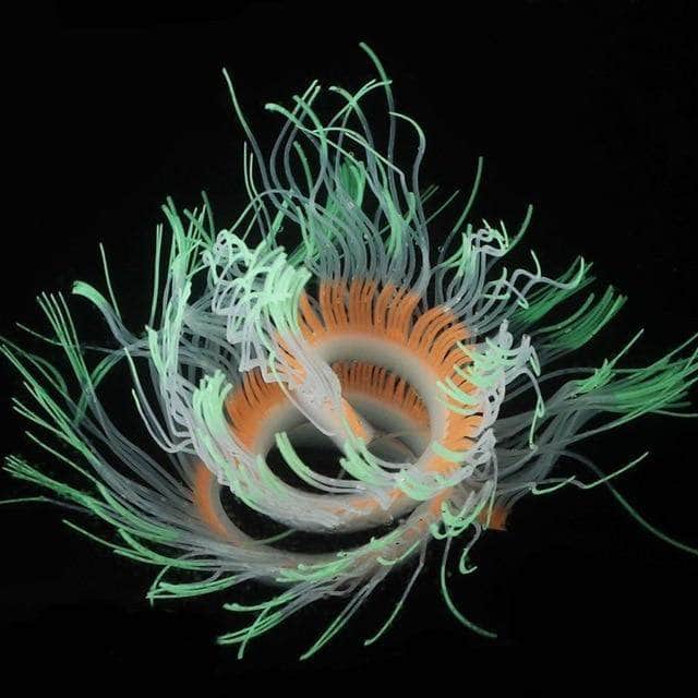 Corail fluorescent en silicone forme remodelable décoration pour aquarium-2-Petmonde