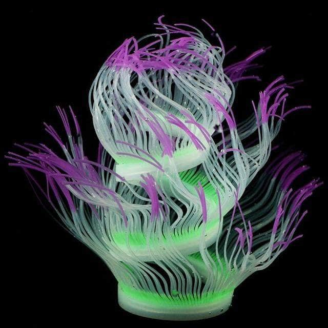 Corail fluorescent en silicone forme remodelable décoration pour aquarium-3-Petmonde