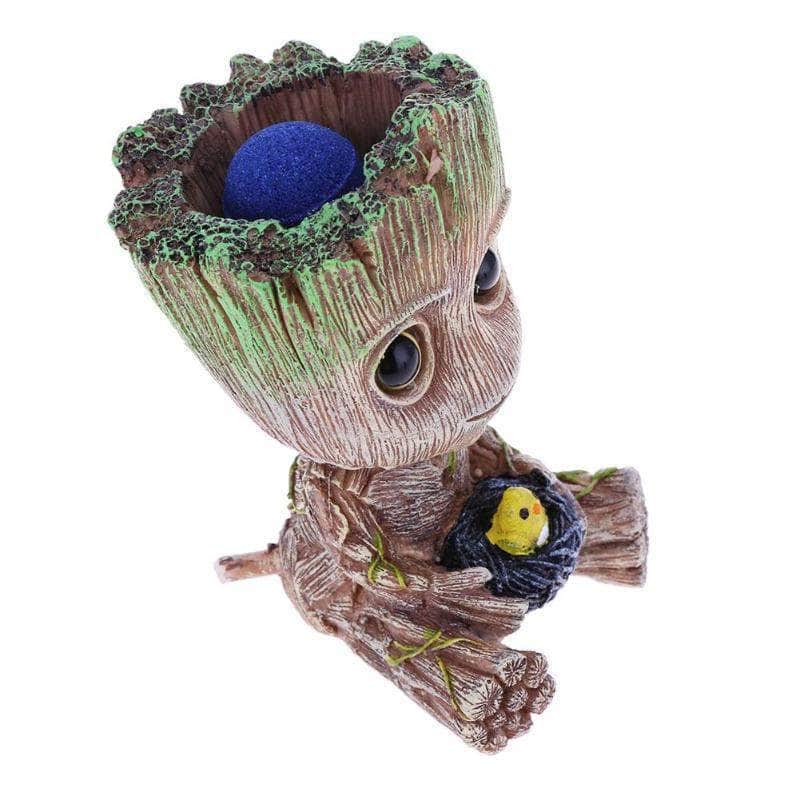 Figurine petit arbuste mignon en résine avec pierre à bulle pour pompe à air décoration d'aquarium-4-Petmonde