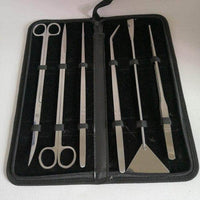 Petmonde-Kit de 6/10 outils aquascaping d'aquarium en acier inoxydable pince ciseaux spatule pour plantation et entretien d'aquarium-entretien-T2-Petmonde