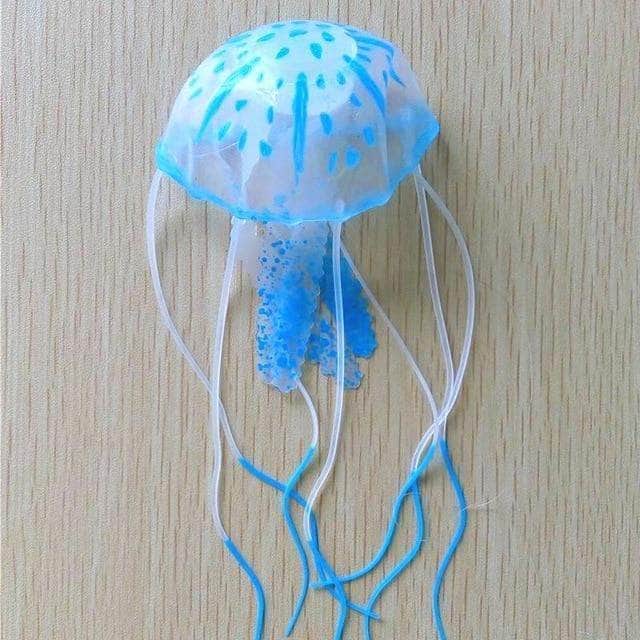 Méduse fluorescente anémone flottante suspendue en silicone souple décoration d'aquarium-2-Petmonde
