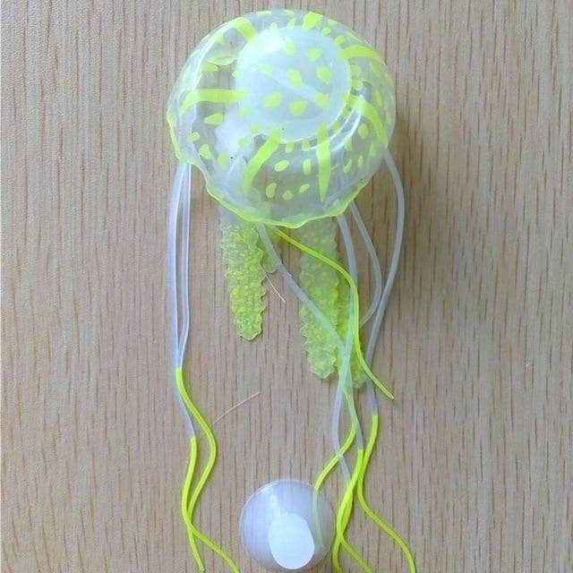 Méduse fluorescente anémone flottante suspendue en silicone souple décoration d'aquarium-7-Petmonde