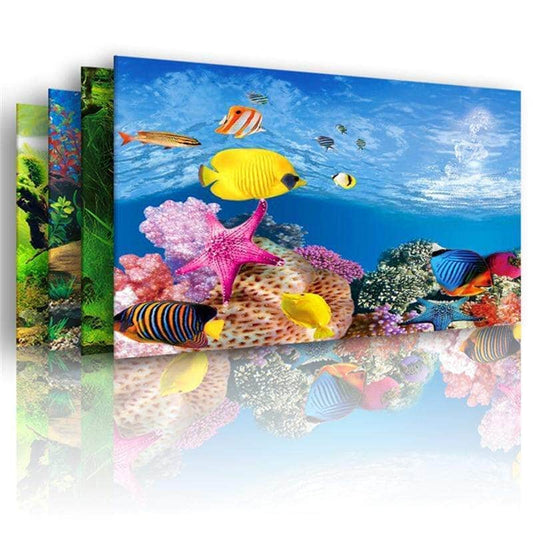 Mur de fond décoration d'aquarium double face paysage fond d'aquarium-1-Petmonde