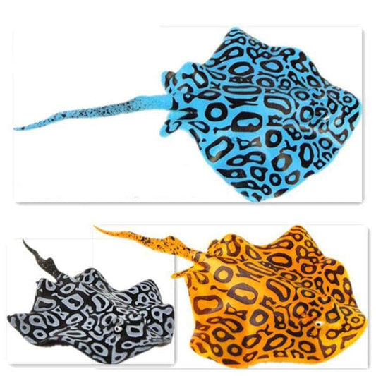 Ornement raie fluorescente en silicone décoration flottante suspendue d'aquarium-1-Petmonde