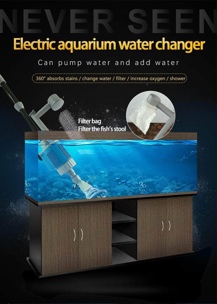 Pompe Électrique de Nettoyage pour Aquarium – Aspirateur & Filtre à Eau pour Changement d'Eau-11-Petmonde