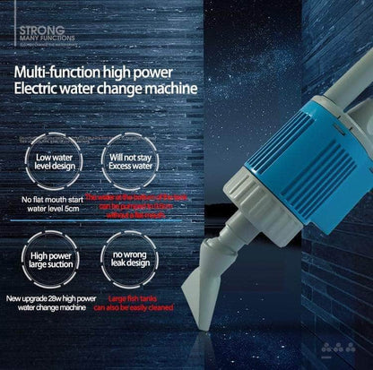 Pompe Électrique de Nettoyage pour Aquarium – Aspirateur & Filtre à Eau pour Changement d'Eau-12-Petmonde