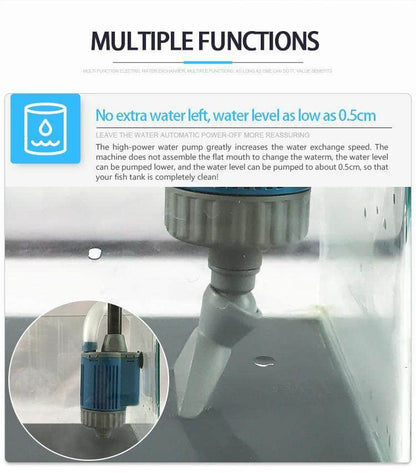 Pompe Électrique de Nettoyage pour Aquarium – Aspirateur & Filtre à Eau pour Changement d'Eau-14-Petmonde