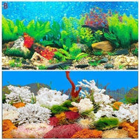 Petmonde-Photo de fond poster auto-adhésif monde sous-marin 3D pour aquarium 8 tailles-Decoration-B-30cm x 60cm-Petmonde