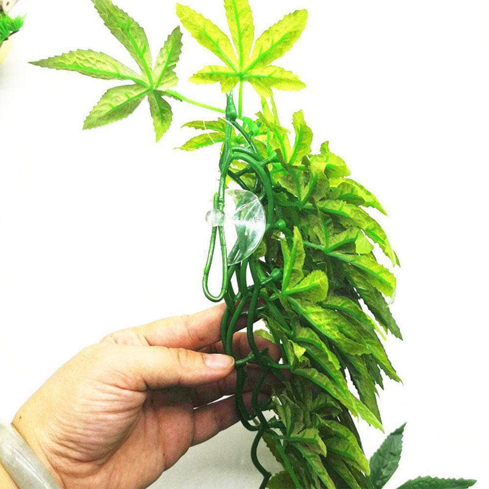 Plante suspendue avec ventouse grande taille décoration pour aquarium terrarium vivarium simulation milieu naturel-6-Petmonde