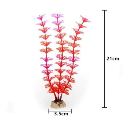Plantes sous-marines artificielles décoration pour aquarium plusieurs tailles/couleurs-11-Petmonde