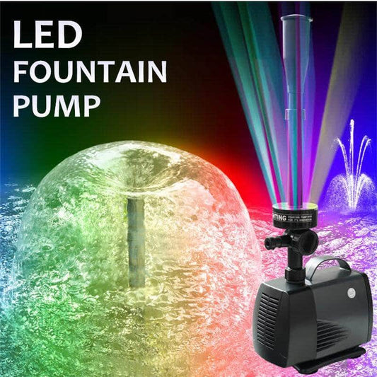 Pompe à eau submersible fontaine à LED haut débit décoration idéale pour bassin-1-Petmonde