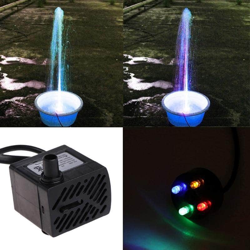 Pompe à eau submersible ultra-silencieuse fontaine avec LED d