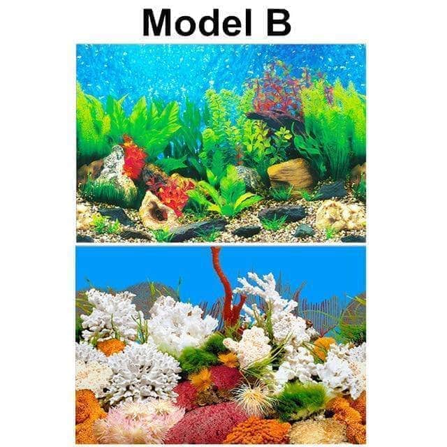 Poster en PVC mur de fond d'aquarium arrière-plan double face décoration d'aquarium-2-Petmonde