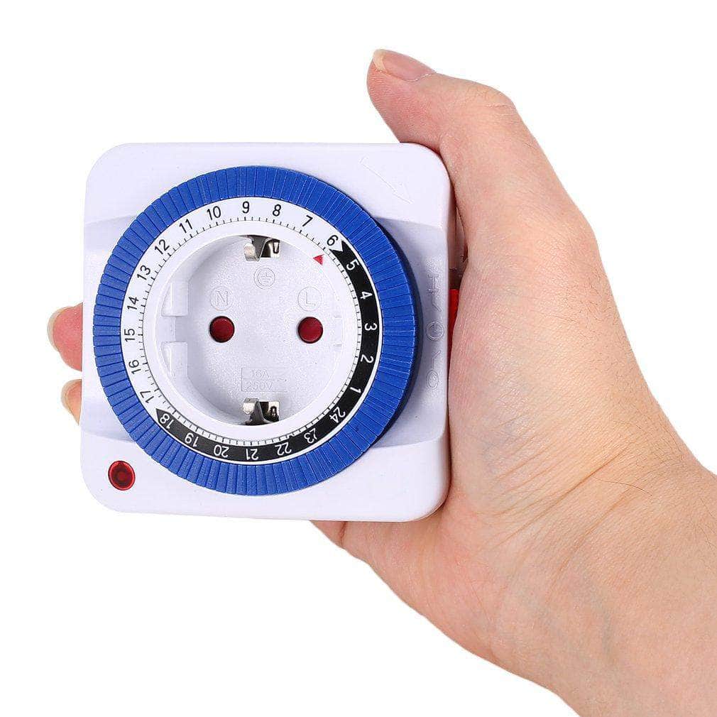 Prise mécanique programmable 24h minuterie compte à rebours mise hors-tension automatique-3-Petmonde
