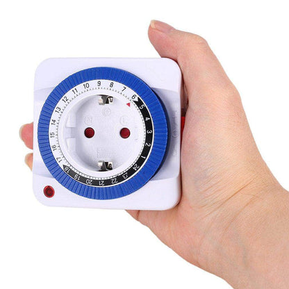 Prise mécanique programmable 24h minuterie compte à rebours mise hors-tension automatique-3-Petmonde