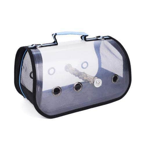 Sac à dos de transport oiseau avec rideaux imperméable anti-soleil cage oiseau transportable avec perche-4-Petmonde