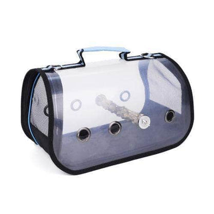 Sac à dos de transport oiseau avec rideaux imperméable anti-soleil cage oiseau transportable avec perche-4-Petmonde