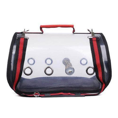 Sac à dos de transport oiseau avec rideaux imperméable anti-soleil cage oiseau transportable avec perche-2-Petmonde