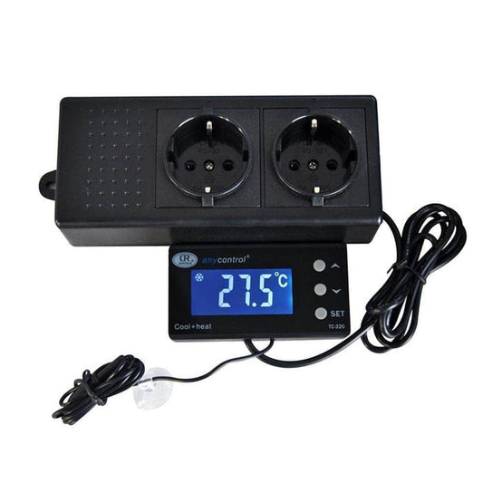 Thermostat d'aquarium avec thermomètre affichage LCD de température sortie chauffage et sortie refroidisseur-1-Petmonde
