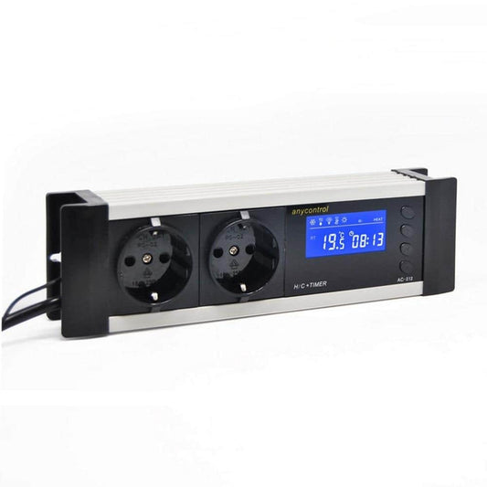Thermostat régulateur de température écran LCD minuterie avec capteur de température double sorties chauffage/refroidisseur et éclairage pour aquarium-1-Petmonde