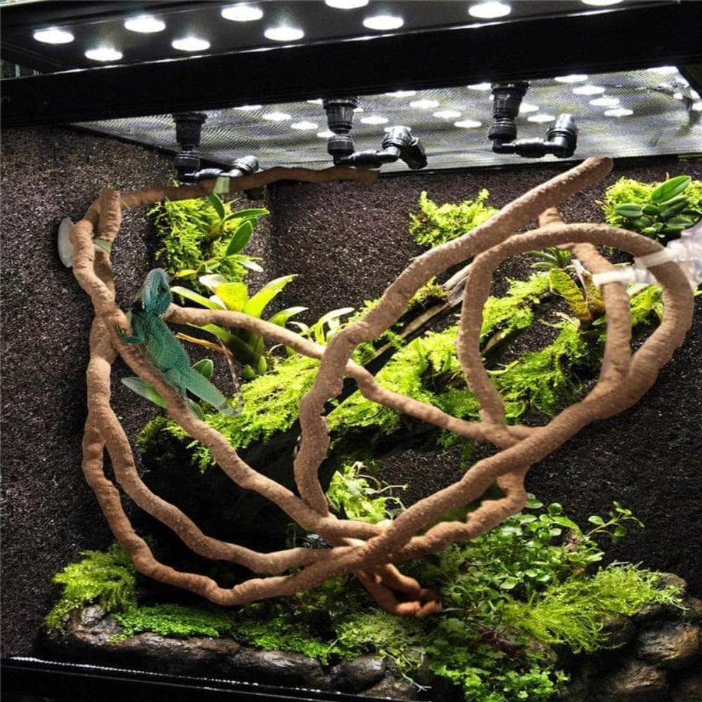 Vigne flexible escalade reptile iguane serpent décoration d'habitat terrarium-1-Petmonde
