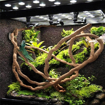 Vigne flexible escalade reptile iguane serpent décoration d'habitat terrarium-1-Petmonde
